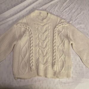 H&M Cream Cable Knit Sweater